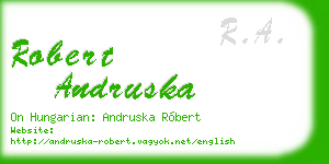 robert andruska business card